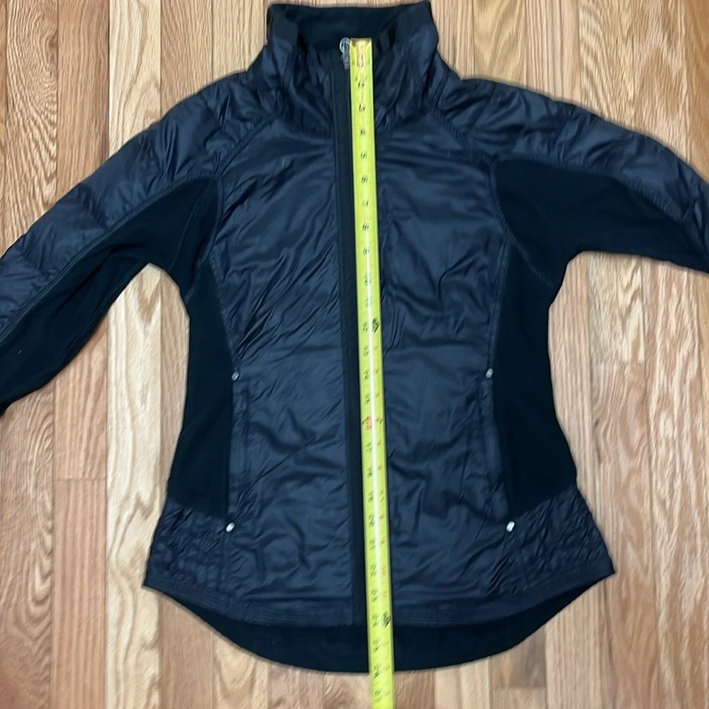 Lululemon Goose Down Black Puffer‎ Lightweight Fleece Hybrid Full Zip